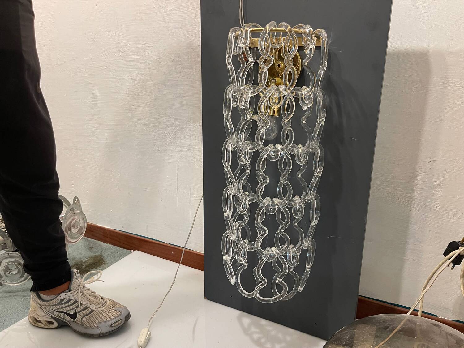 Large Murano Glass Sconces Set of 2 1980’s