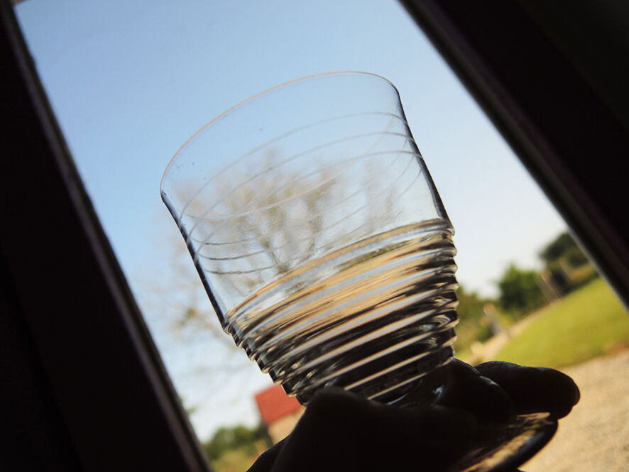 10 old art deco stemware