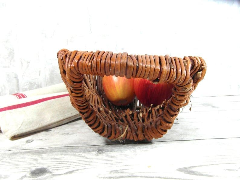 Bird's nest basket, vintage wall decoration