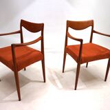 Suite de 2 chaises en teck Gustav Bahus Bambi par Rolf Rastad & Adolf Relling, 196