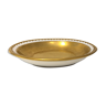 Golden oval porcelain dish, 1950