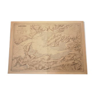 Ancient marine map of the Brest Rade