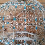 White retro bird cage