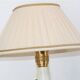 Pair of Twisted Gilt Bronze Wall Lamp & Pleated Lampshade