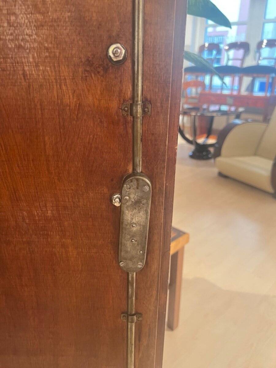 Bauhaus Wardrobe in Palisander Optic, Steel Tube and Chrome, Germany, 1930s