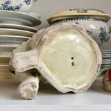 Pair of red Cavalier King Charles dogs in Staffordshire pottery, 19th century.