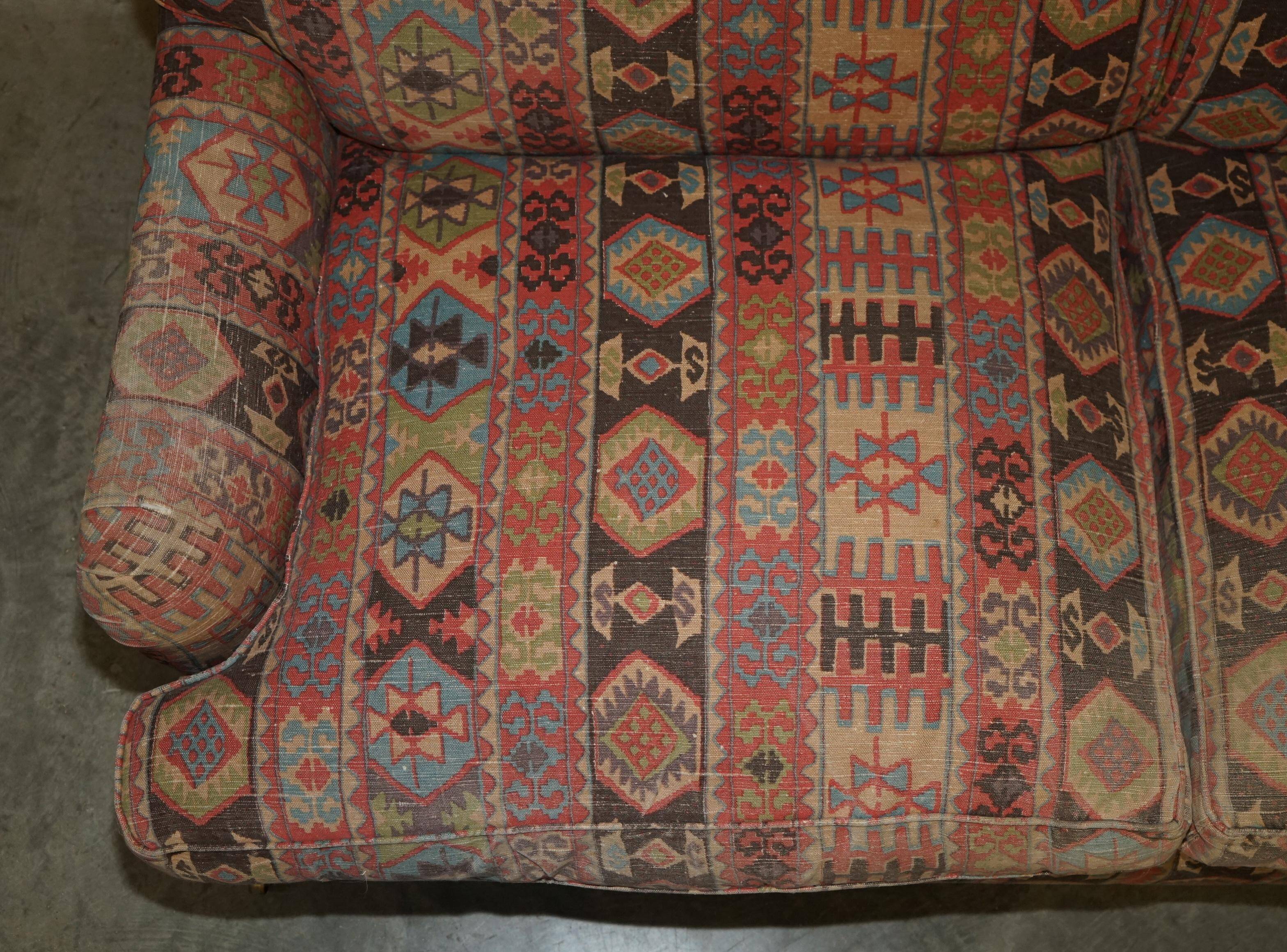 Three-seater Kilim vintage sofa by George Smith