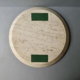 Large cup and its sphere, in travertine, 1970s