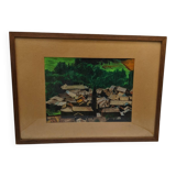 Robert SAVARY (1920-2000) - Original Signed Painting - Landscape of Vil