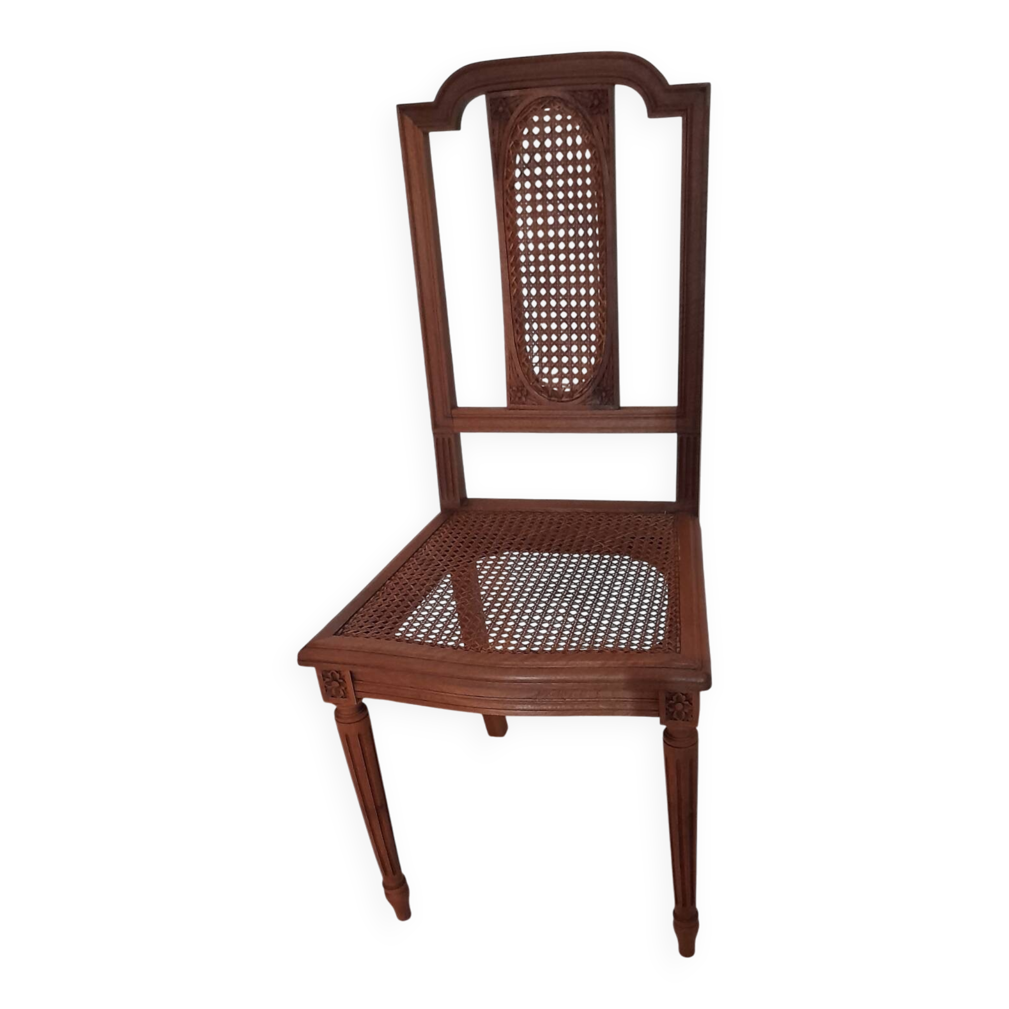 6 Louis 16 fluted pearwood chairs