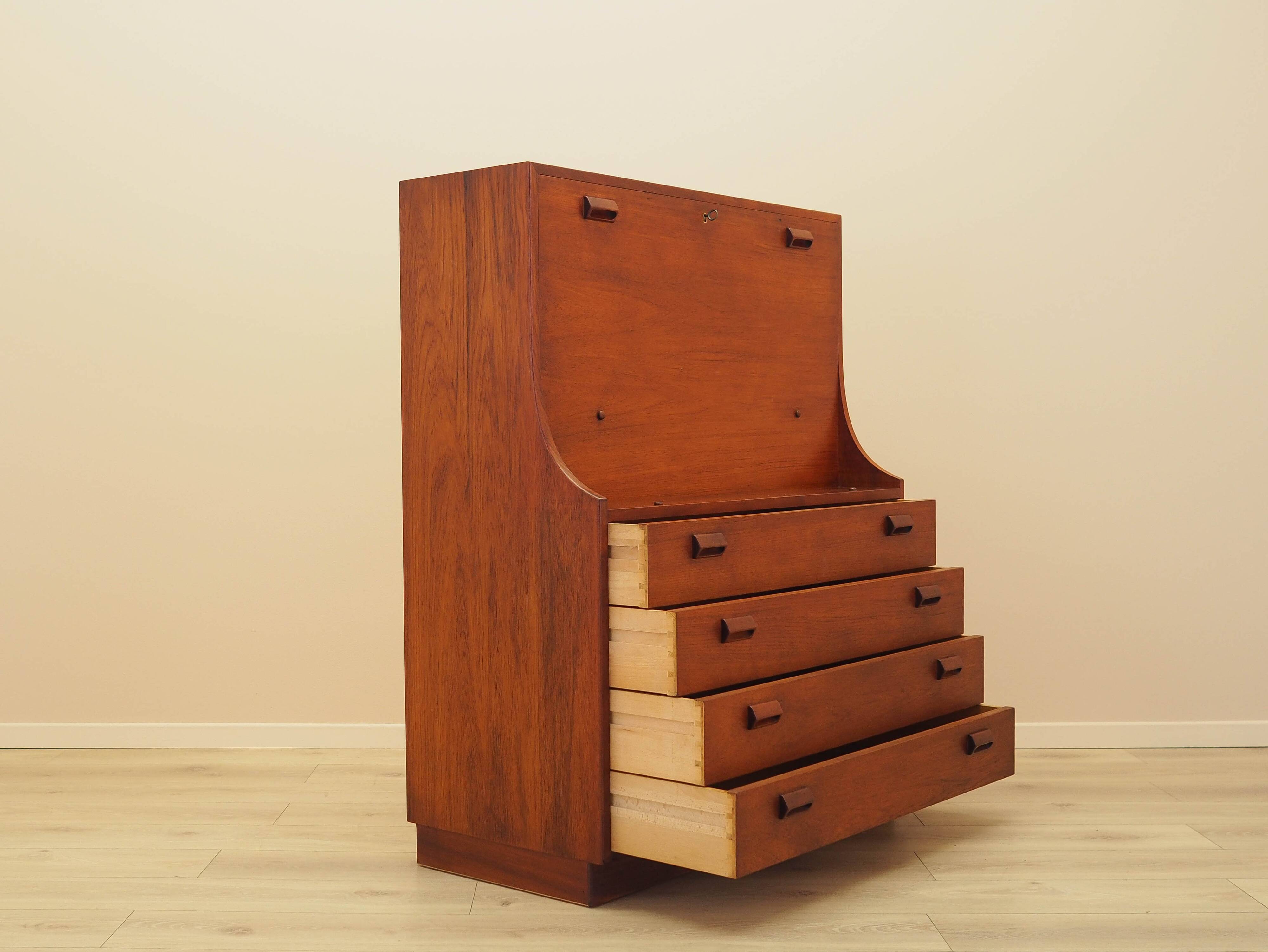 Secrétaire en teck, design danois, années 1960, designer : Børge Mogensen