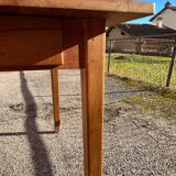 Solid wood table with side drawers