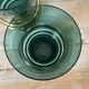 Paire de vases vert émeraude et doré , années 50-60