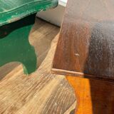 2 vintage wooden bar stools