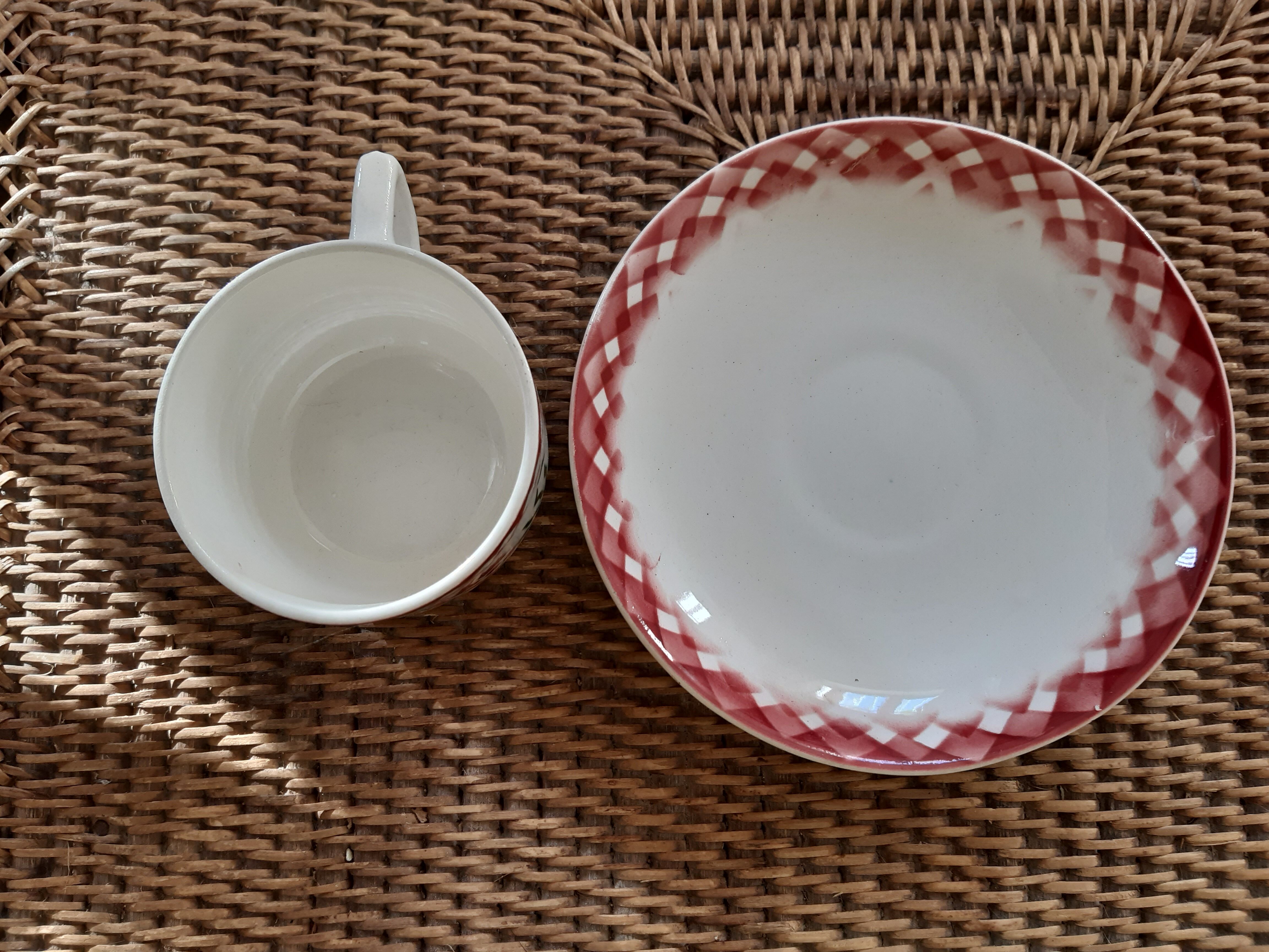 2 tasses digoin sarreguemines