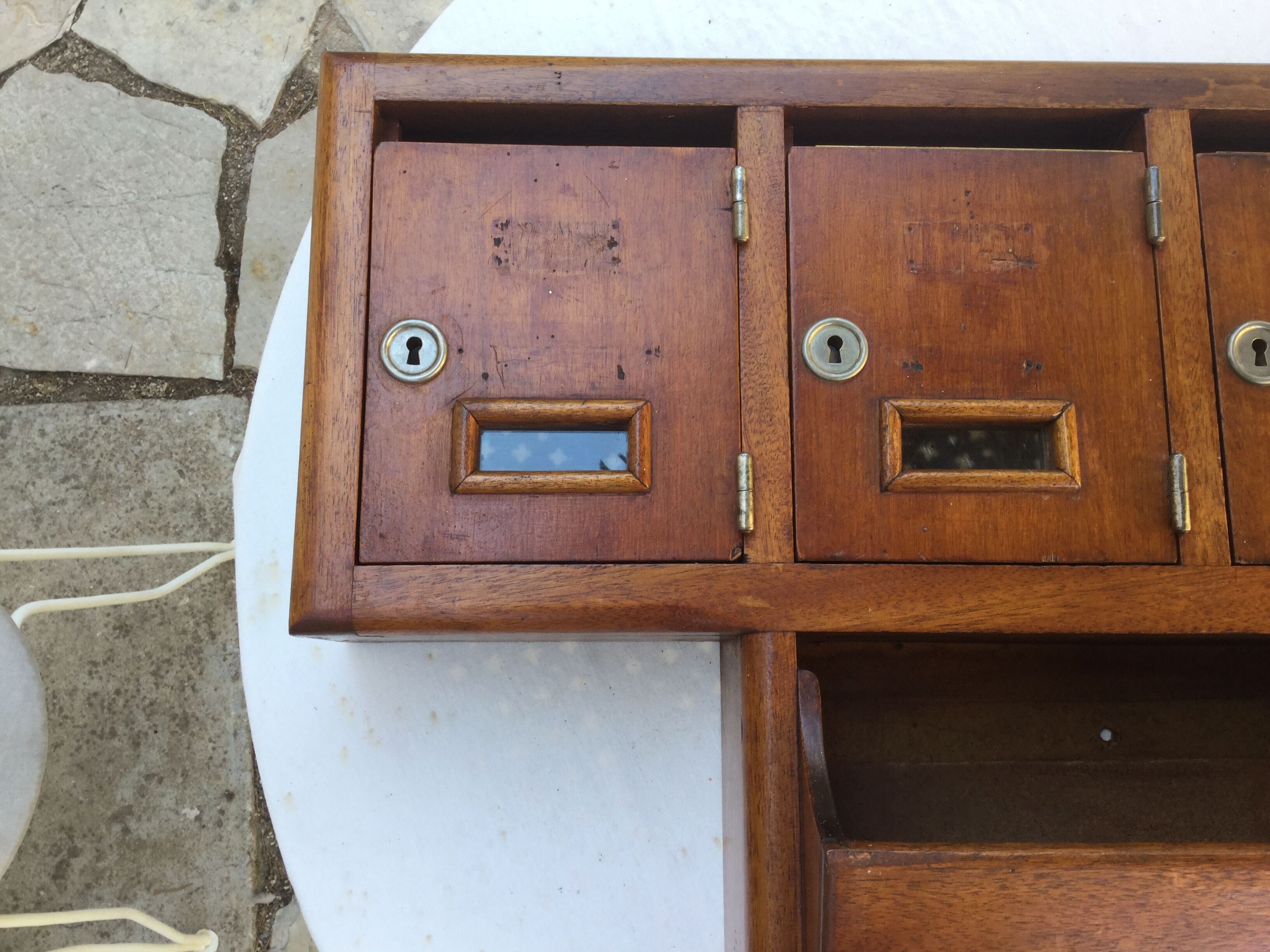 Old building mailboxes