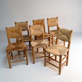 Set of 6 Charlotte Perriand chairs