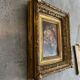 Golden framed flower bouquet painting