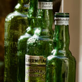 Lot of 4 old bottles "L'Hermitage" water of Saint Genis Laval (Dept 69)