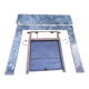 Grey marble fireplace
