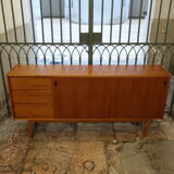 60s teak sideboard 2 sliding doors