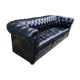 Canapé noir Chesterfield