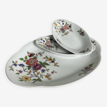Set of vintage Limoges porcelain servants or serving dishes