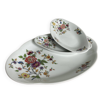 Set of vintage Limoges porcelain servants or serving dishes