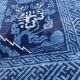 Small handmade old Chinese carpet 70x131 cm