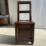 Antique oak chest chair