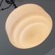 Art deco, metal and opaline hanging lamp