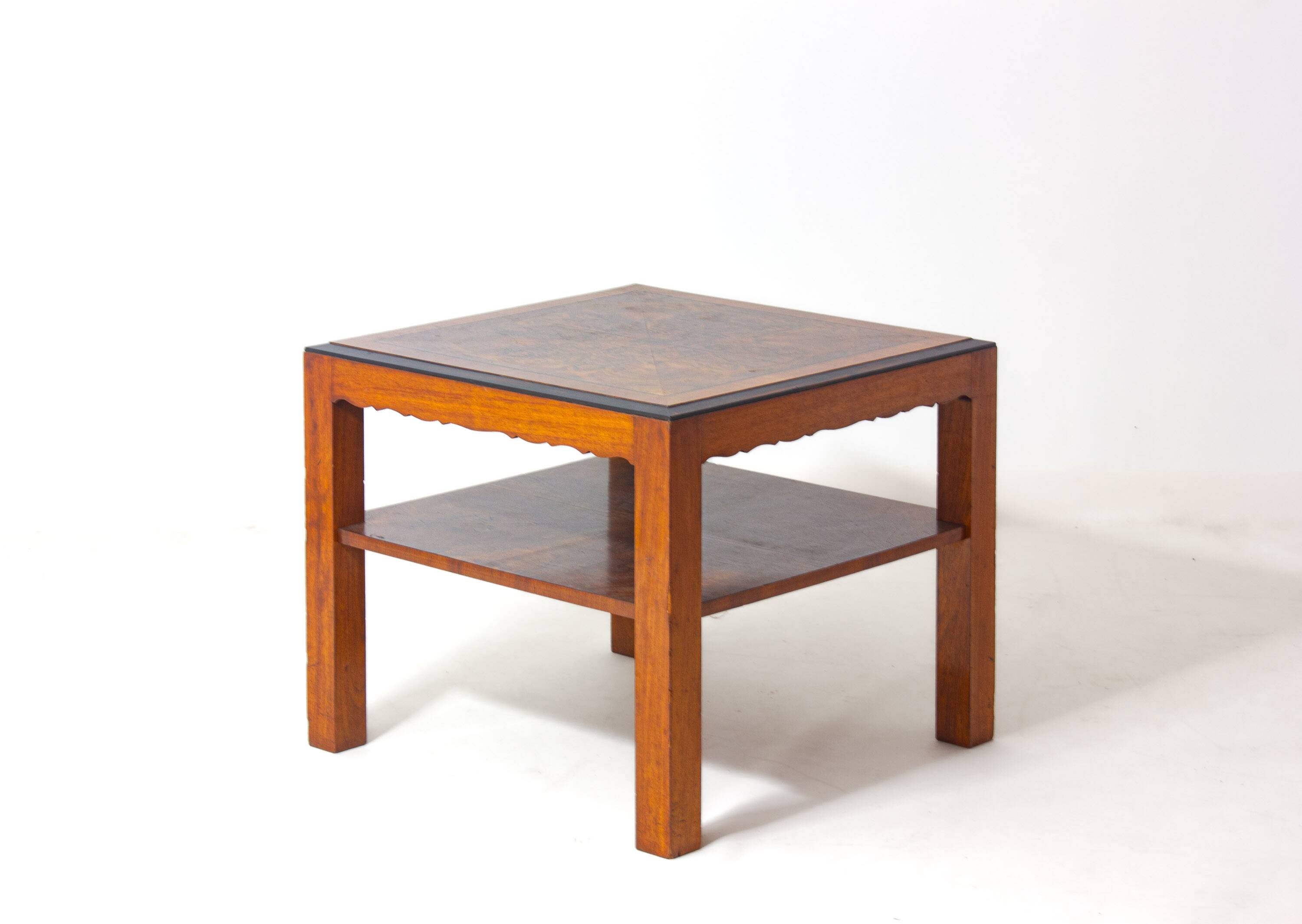 Burlwood art deco table