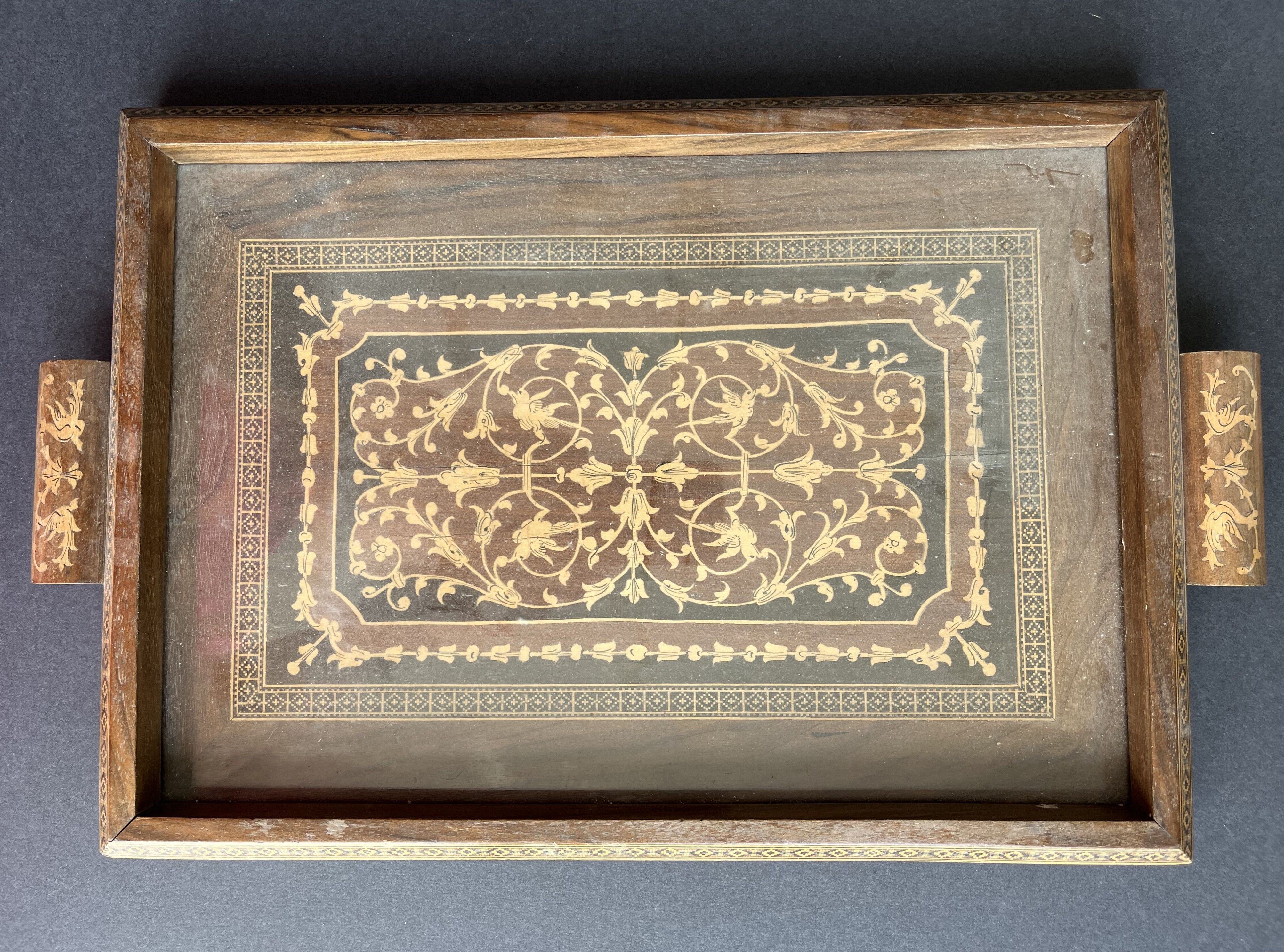 Wooden marquetry top