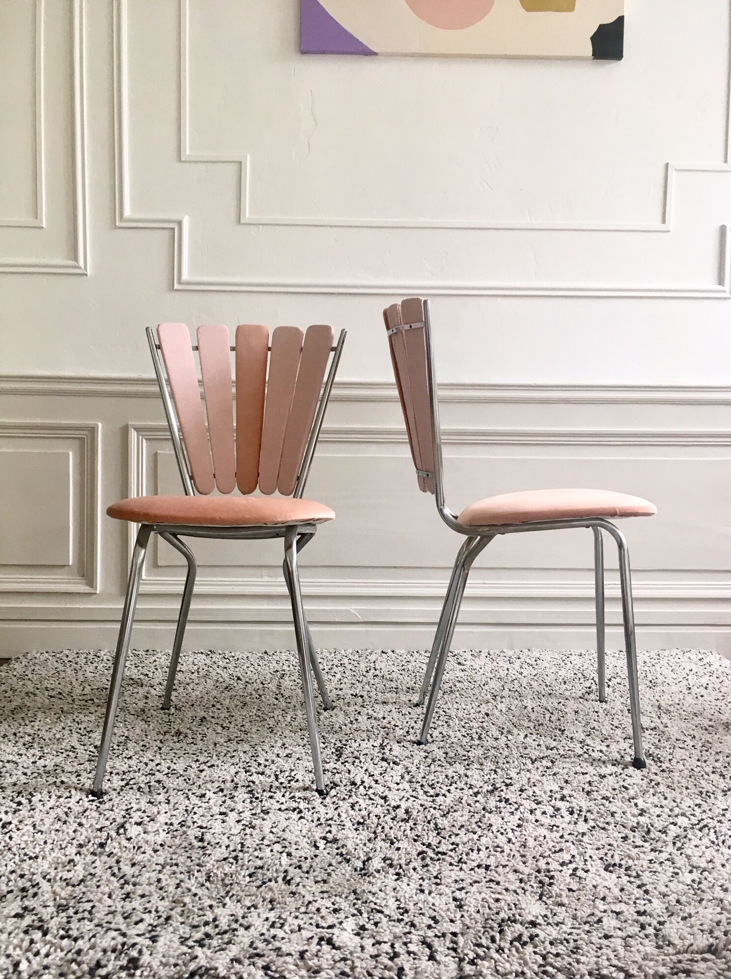 restored vintage "petal" chairs