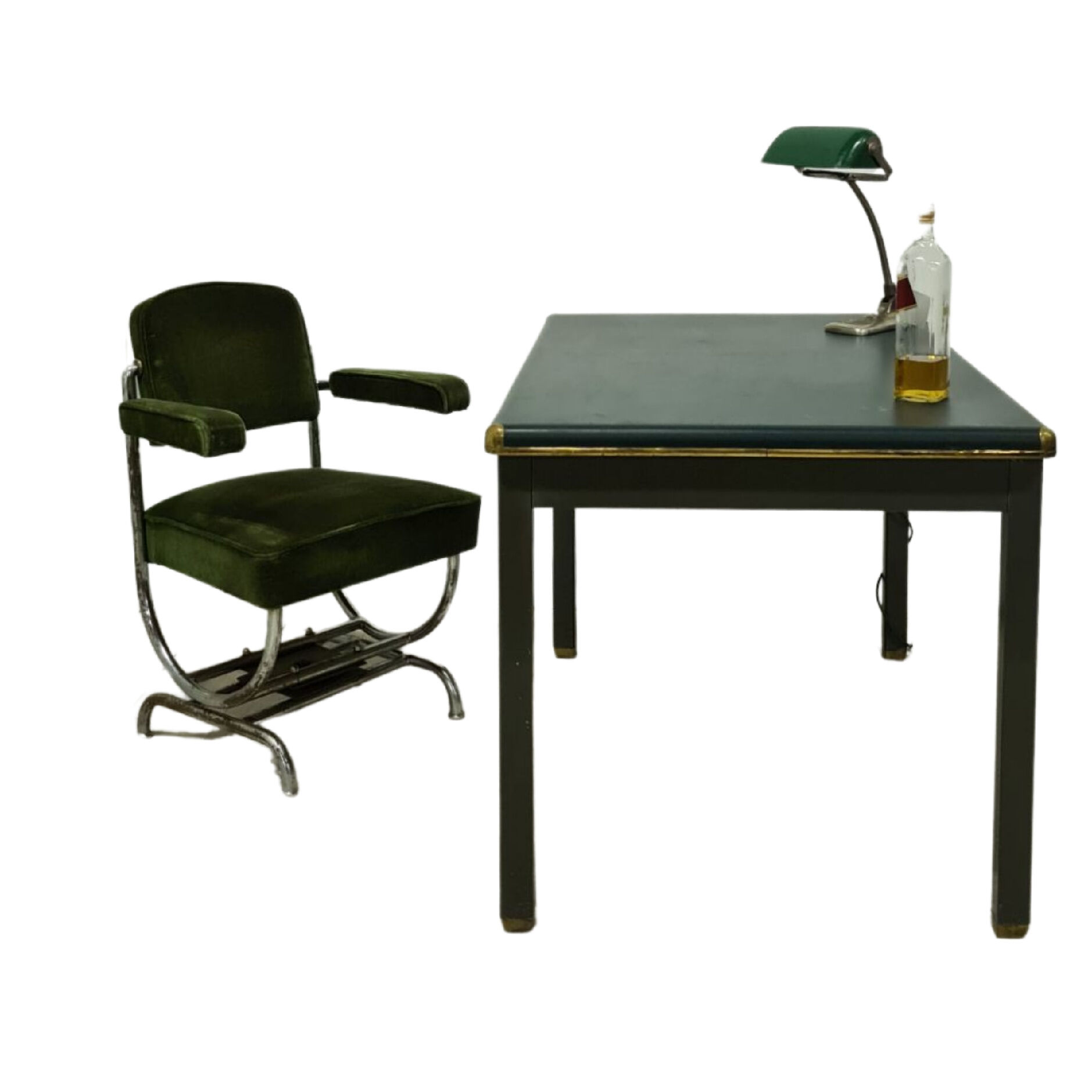 Mid century metal writing desk by TDS Sclessin, Belgium 1950s