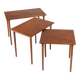 Set of 3 Scandinavian Teak Nesting Tables, Denmark 1960s