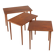 Set of 3 Scandinavian Teak Nesting Tables, Denmark 1960s