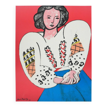 Henri matisse : la blouse roumaine, lithographie signée