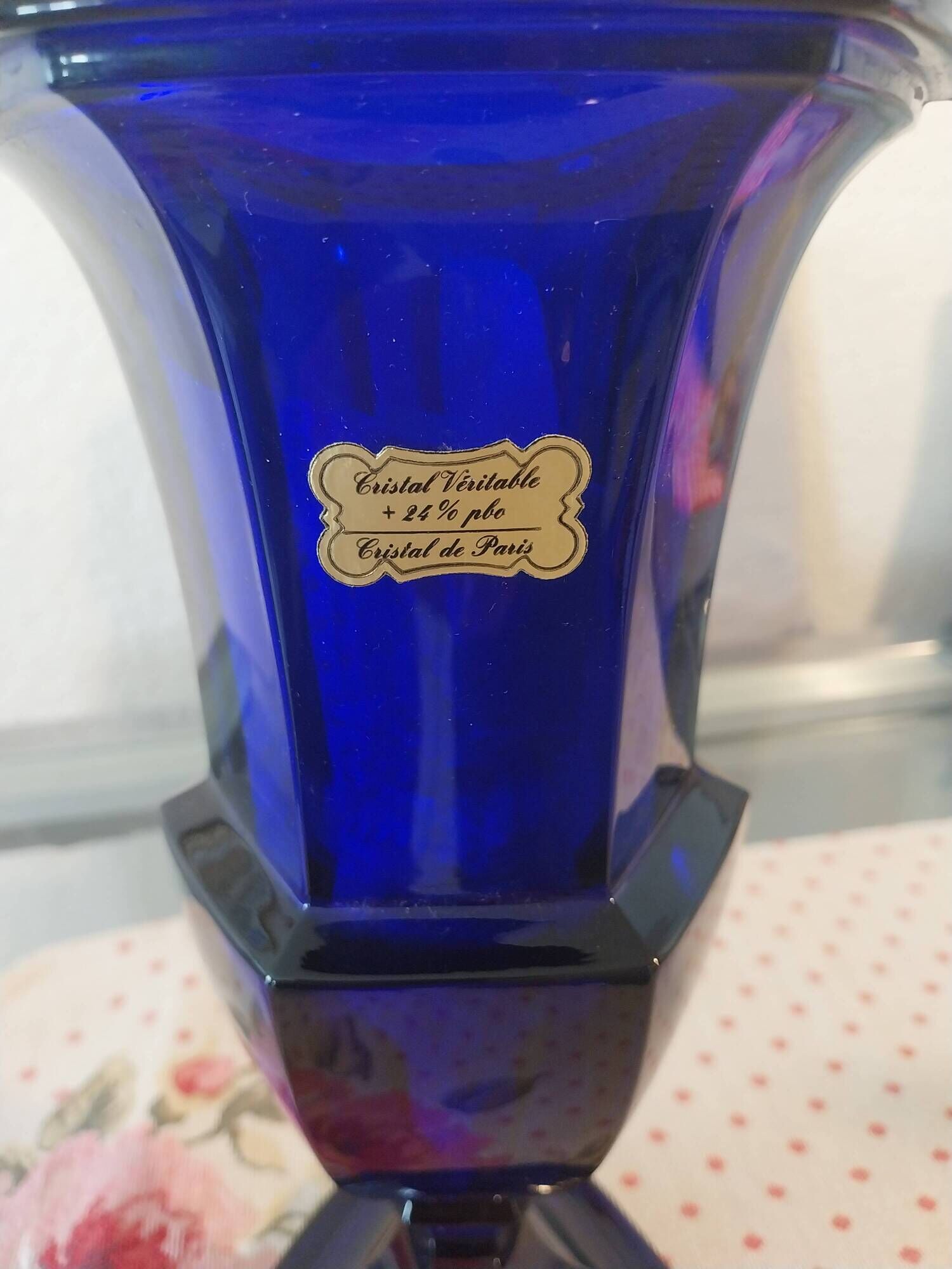 Vase en cristal de Paris style Médicis