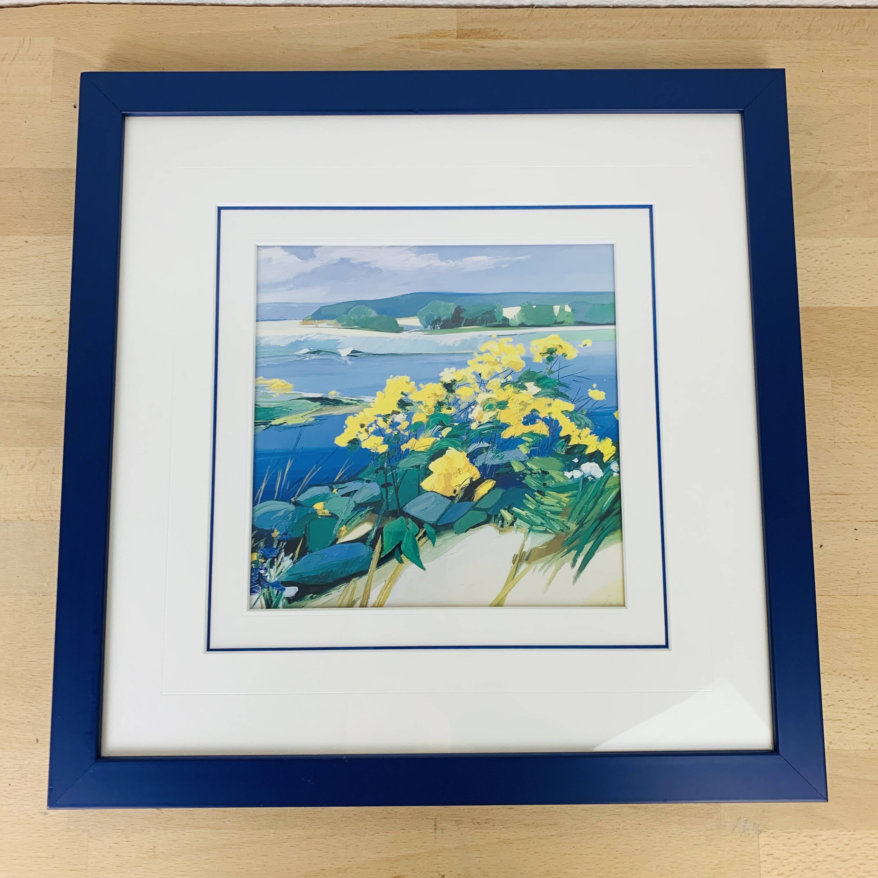 Tableau reproduction de Jean Brissoni, paysage de bord de mer