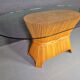 McGuire sheaf of wheat bamboo dining table, USA 1980s