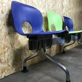 Paul Barbieri Oliva Rexite 3-Seater Bench, Chrome, Italy