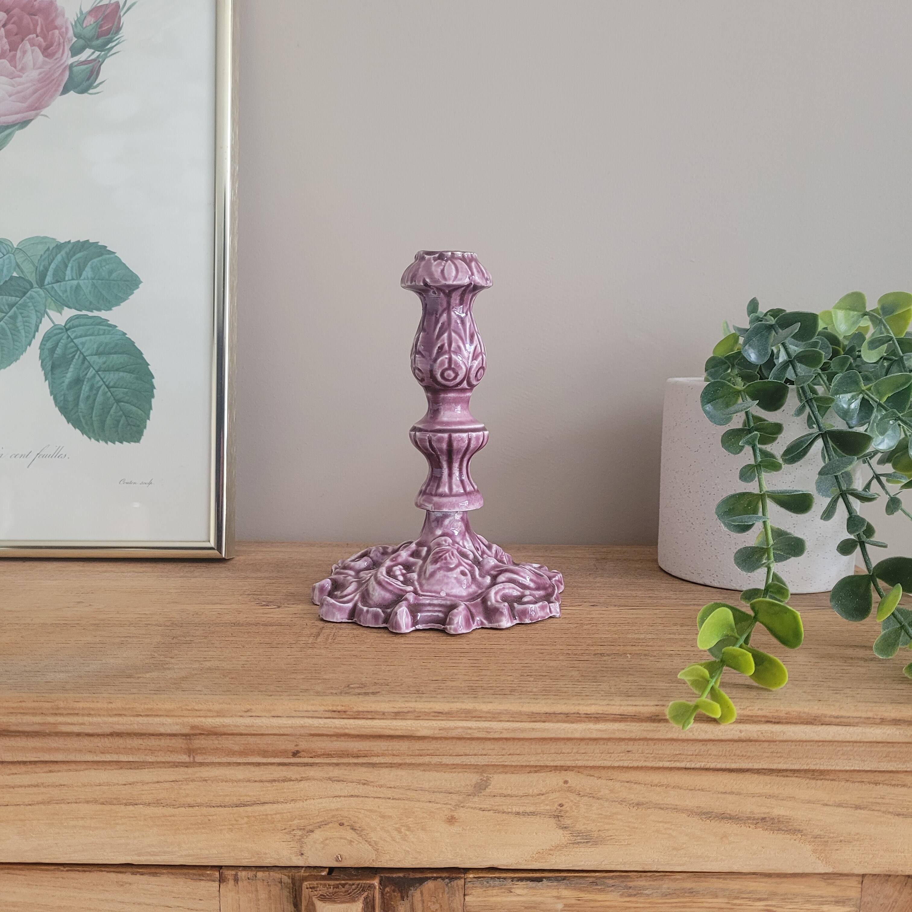 La Redoute x Selency ceramic candle holder 09 mauve