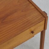 Side Table with Rattan Basket, 1960s
