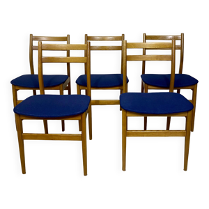 Suite de 5 chaises scandinaves