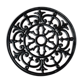 Black cast iron table mat