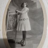 Photo ancienne encadrée fillette cadre Napoléon III