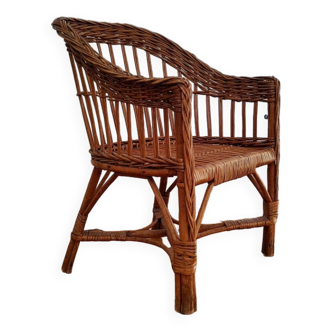 Children's rattan seat