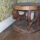 Carved table made of African ironwood.