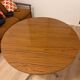 Table à manger ronde en Formica/acier 100 cm Space age année 80